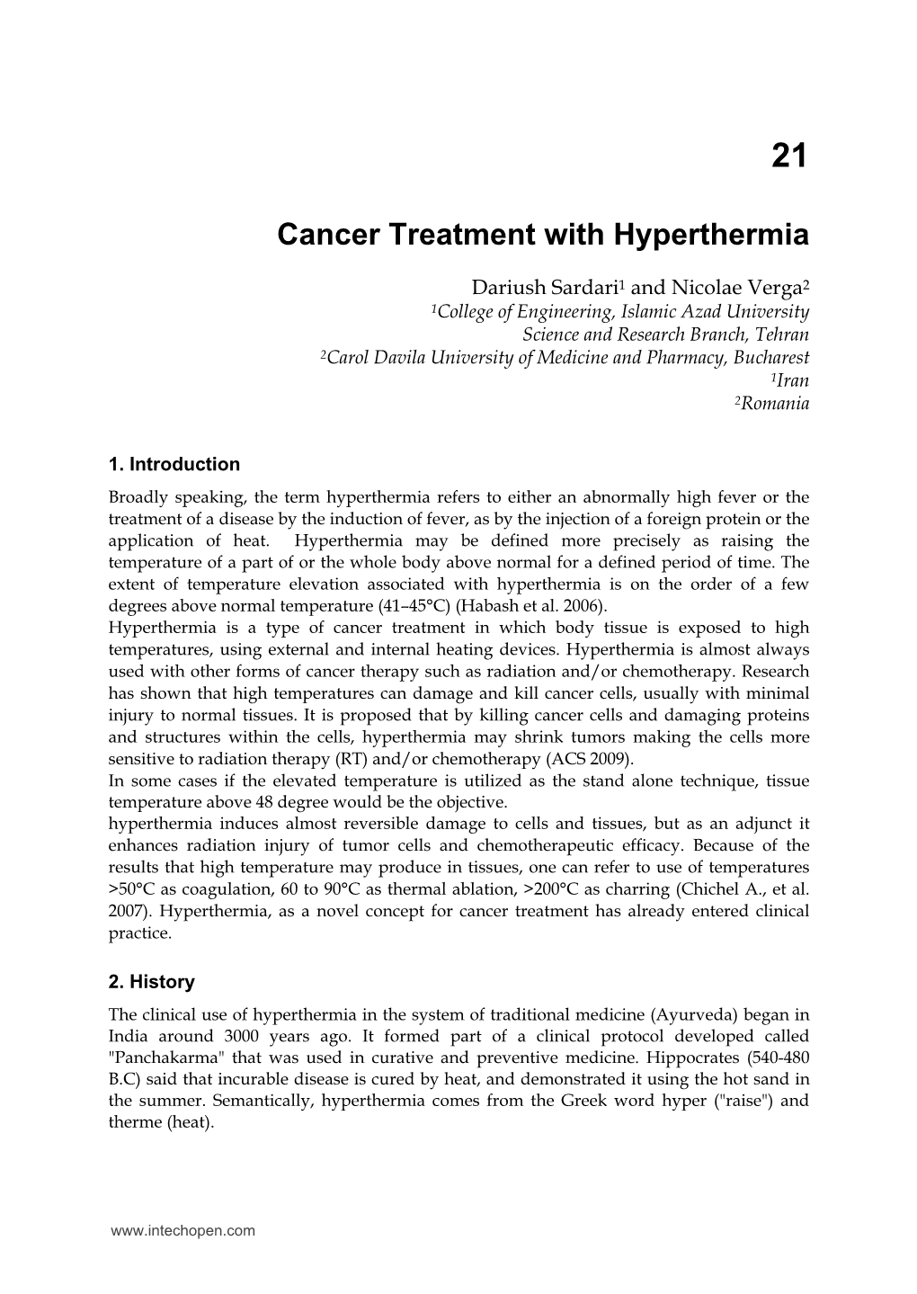 Cancer Treatment with Hyperthermia