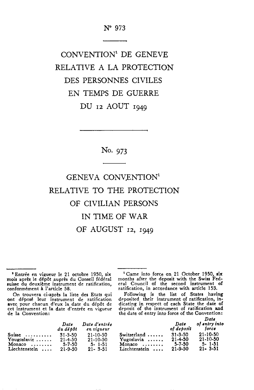 Geneva Convention Relative to the Protection of Civilian Persons in Time Of