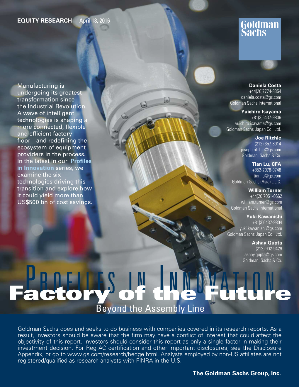 Profiles in Innovation: Factory of the Future