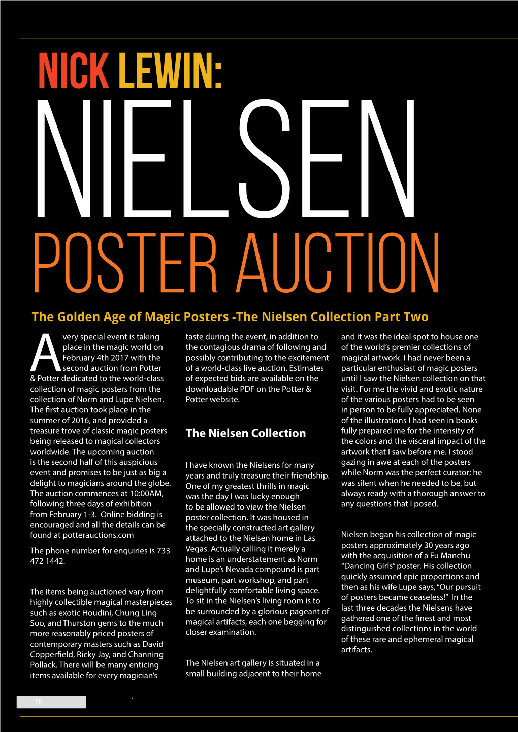 Nielsen's Favorite Posters at Upcoming Auction