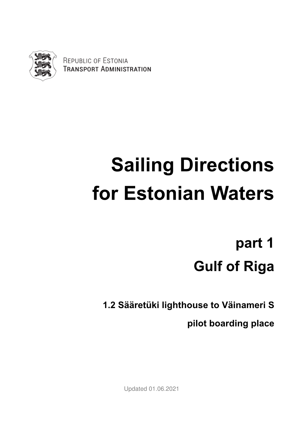 Sailing Directions for Estonian Waters