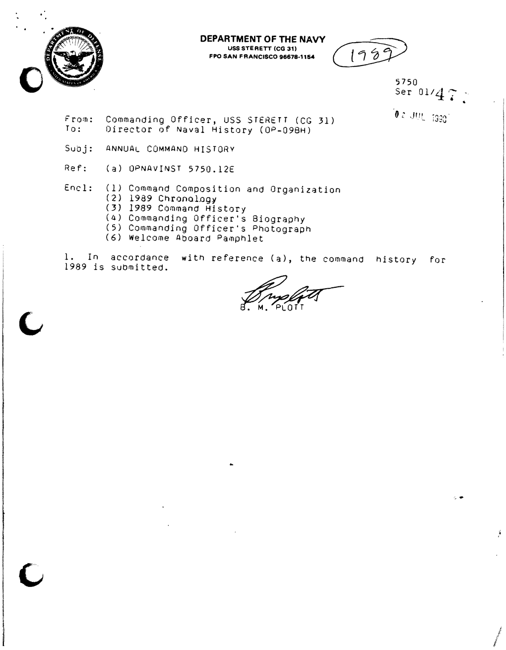 Command Report, 1989