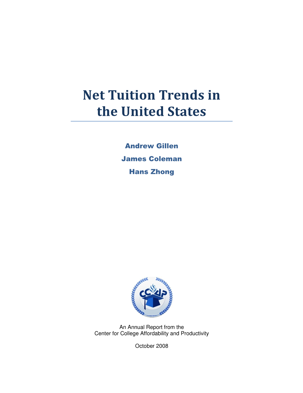 Net Tuition Trends in the United States