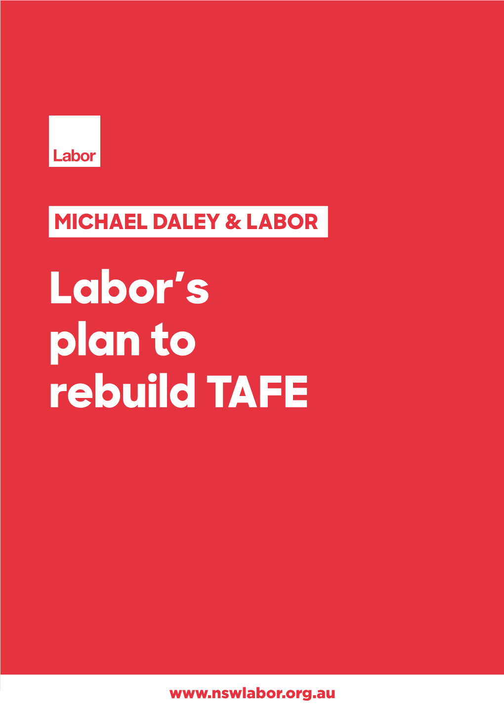 Labor's Plan to Rebuild TAFE