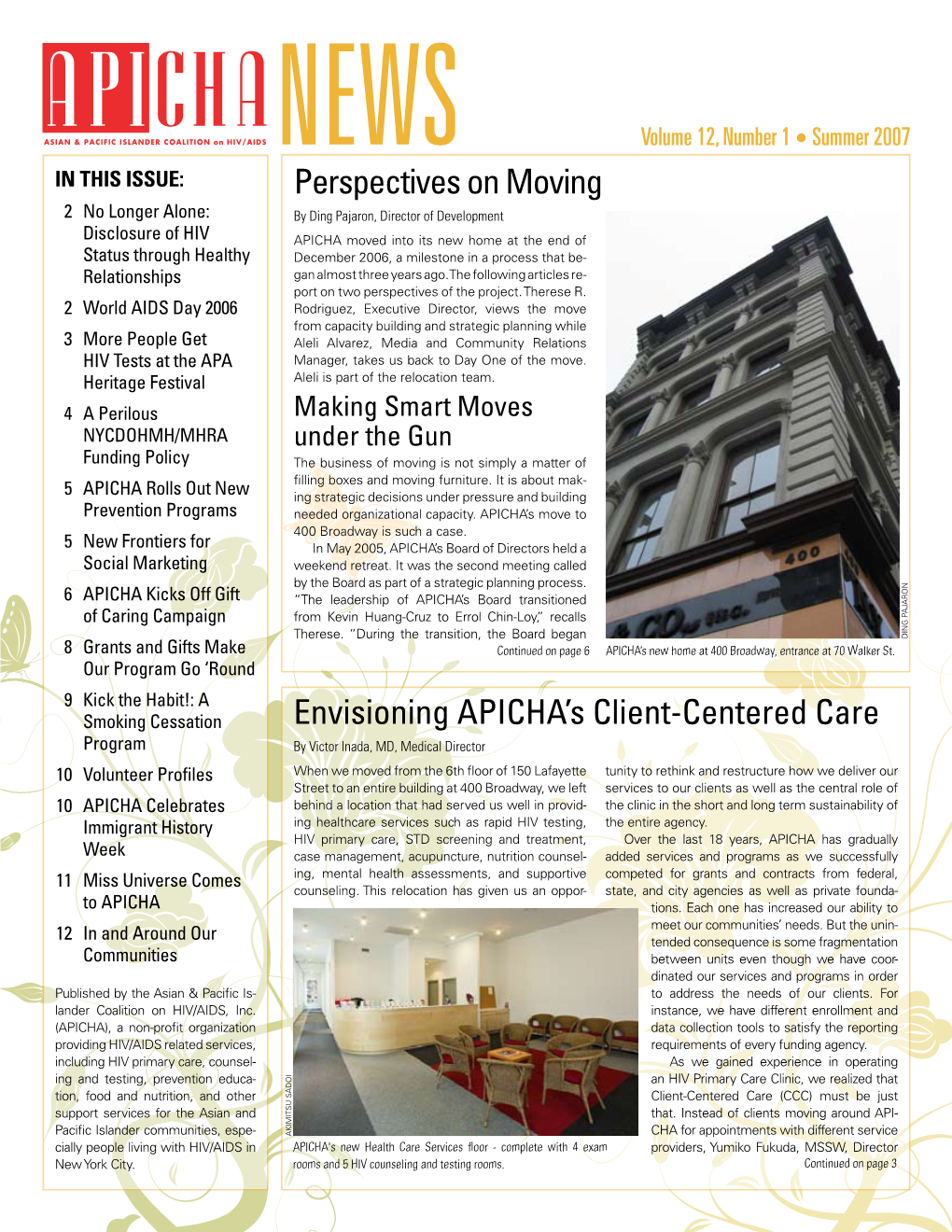 Envisioning APICHA's Client-Centered Care Perspectives