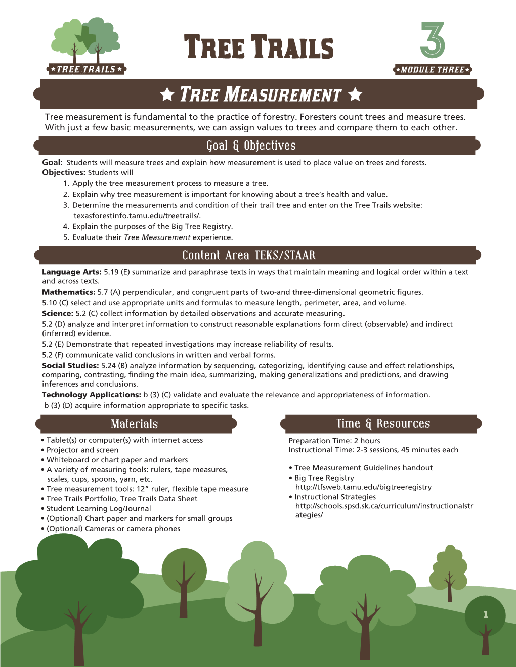 3 Tree Measurement Lesson