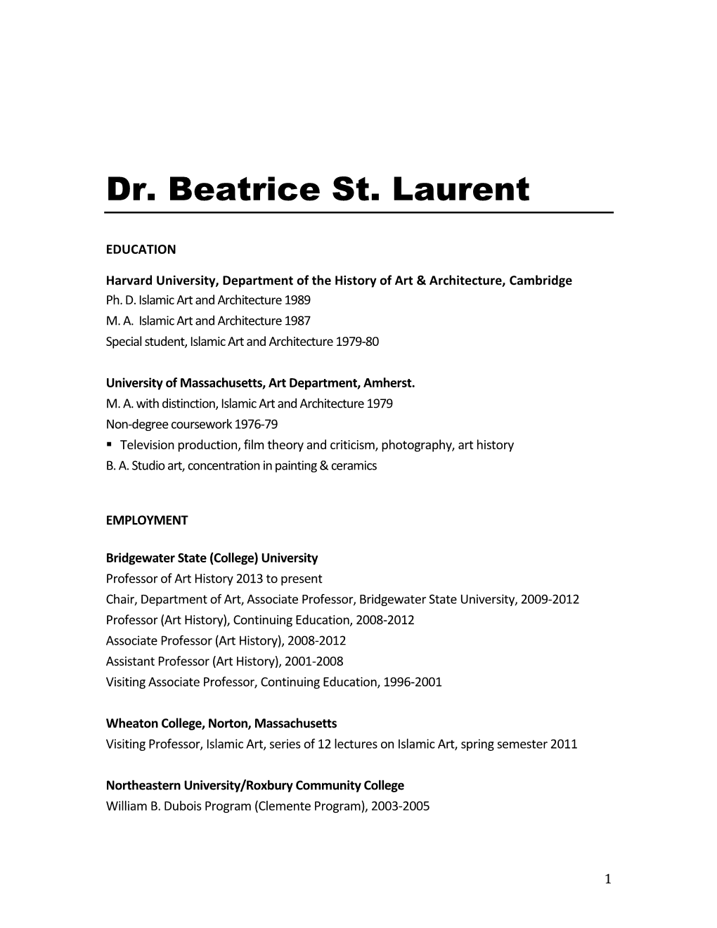 Dr. Beatrice St. Laurent