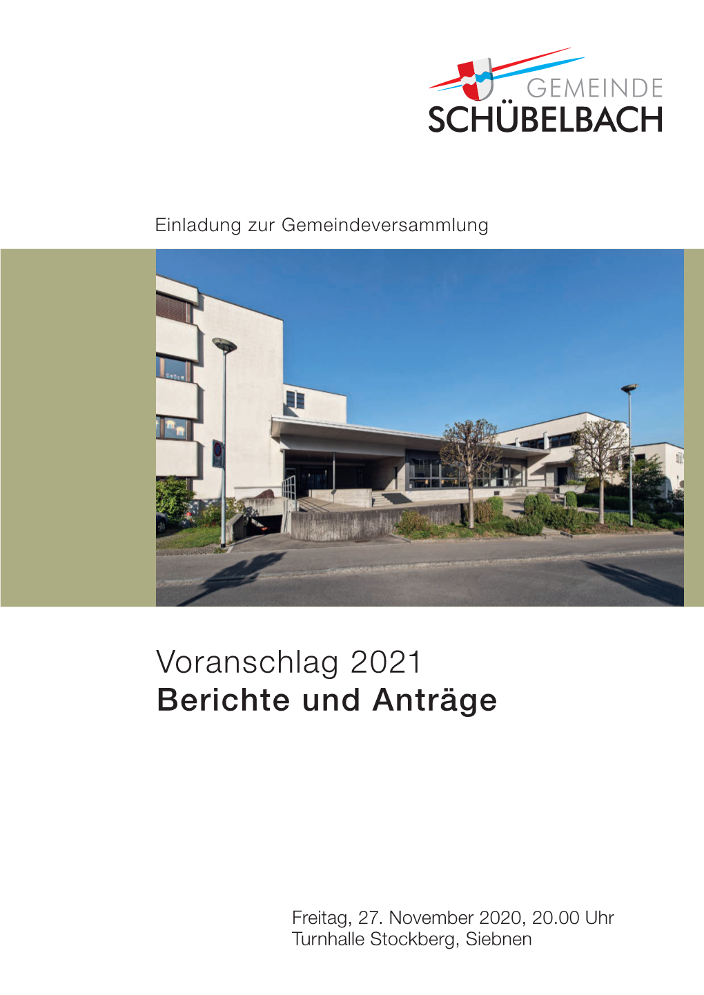 Voranschlag 2021 Berichte Und Anträge