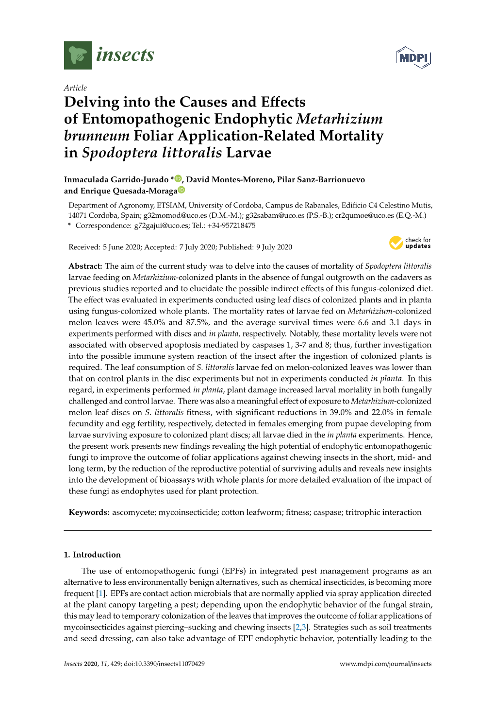 Delving Into the Causes and Effects of Entomopathogenic Endophytic