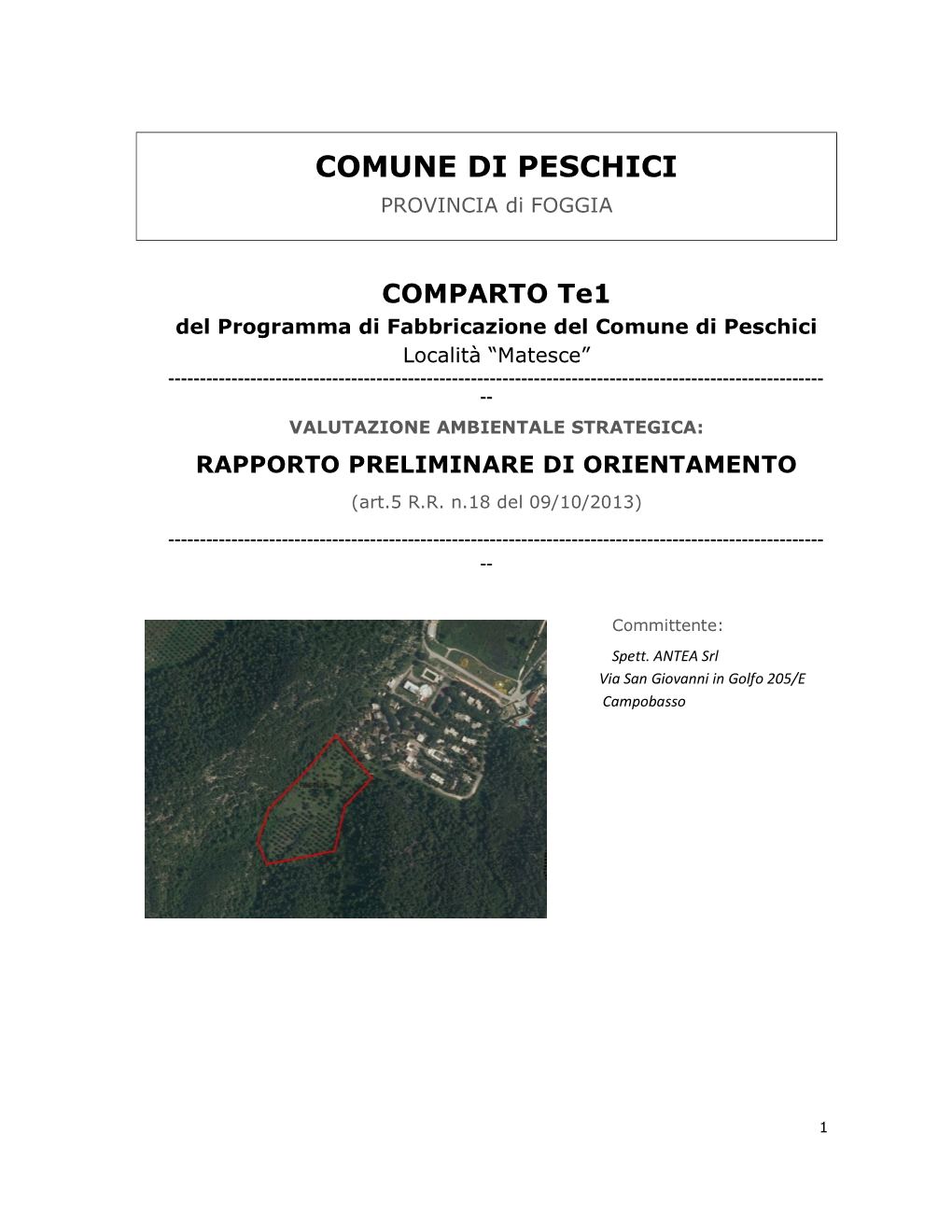 COMUNE DI PESCHICI PROVINCIA Di FOGGIA