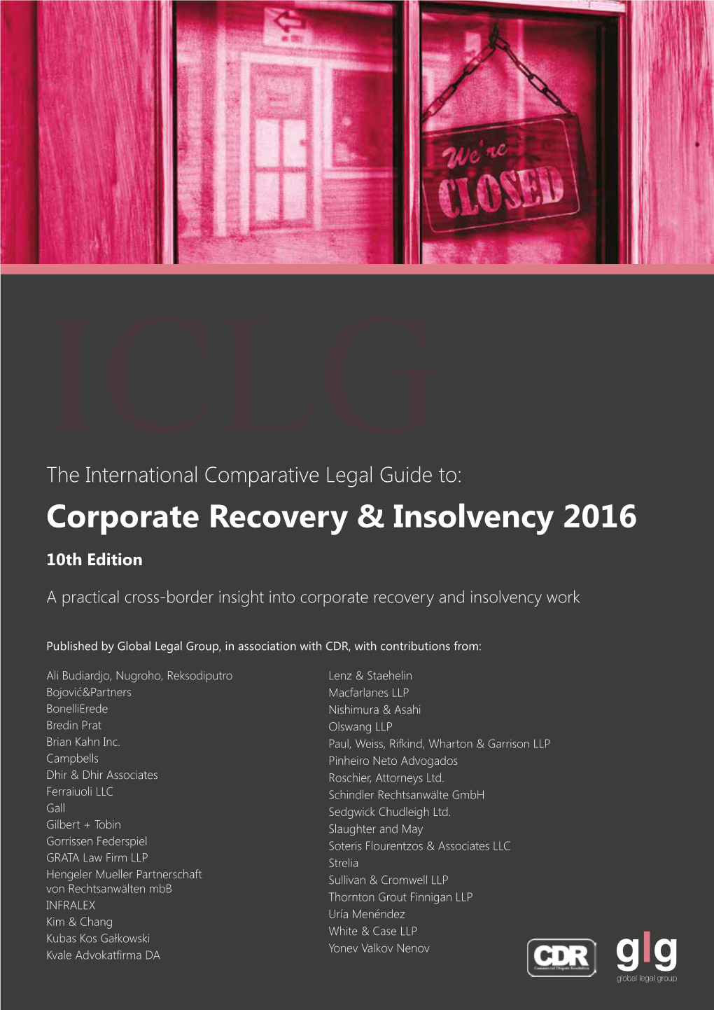 Corporate Recovery & Insolvency 2016