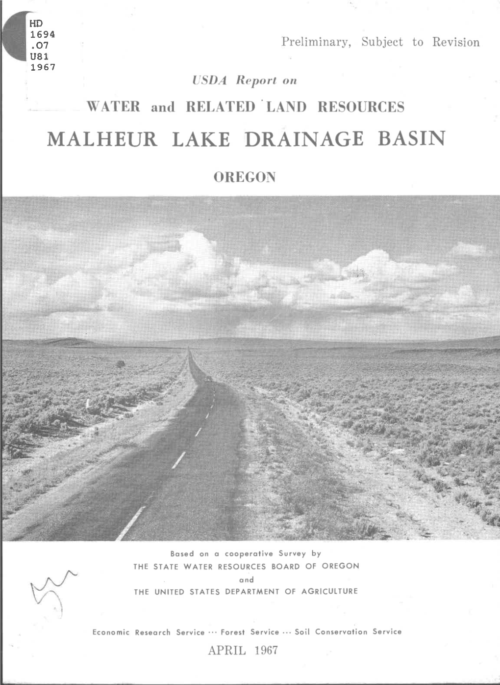 Malheur Lake Drainage Basin Oregon