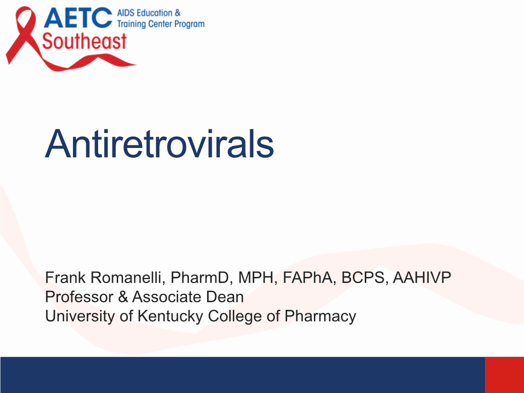 HIV Antiretrovirals