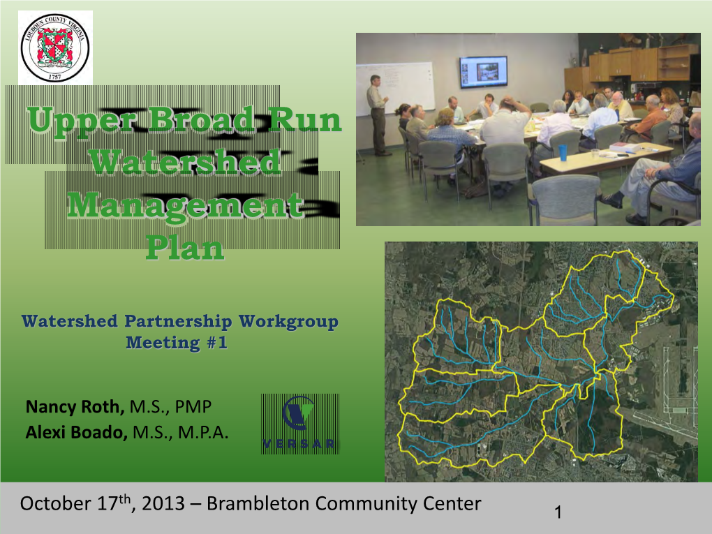 Upper Broad Run Watershed Management Plan