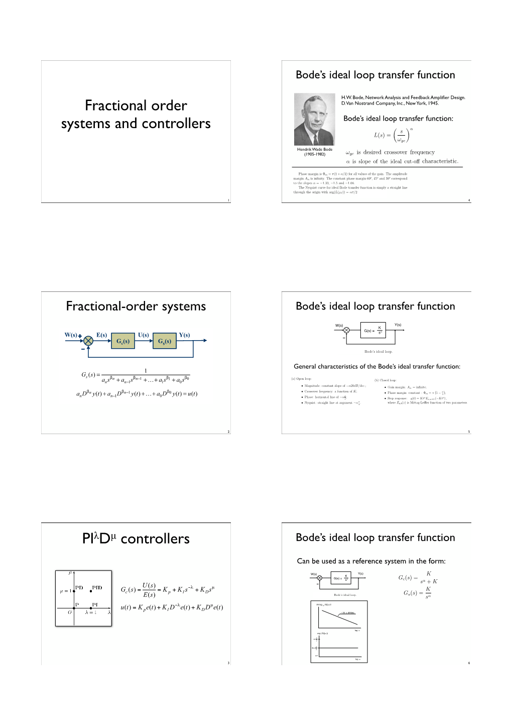 Fractional Order Systems and Controllers Piλdμ Controllers