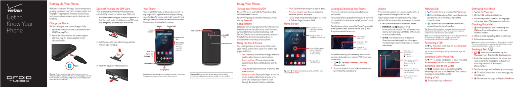 Droid Turbo Getting Started Guide