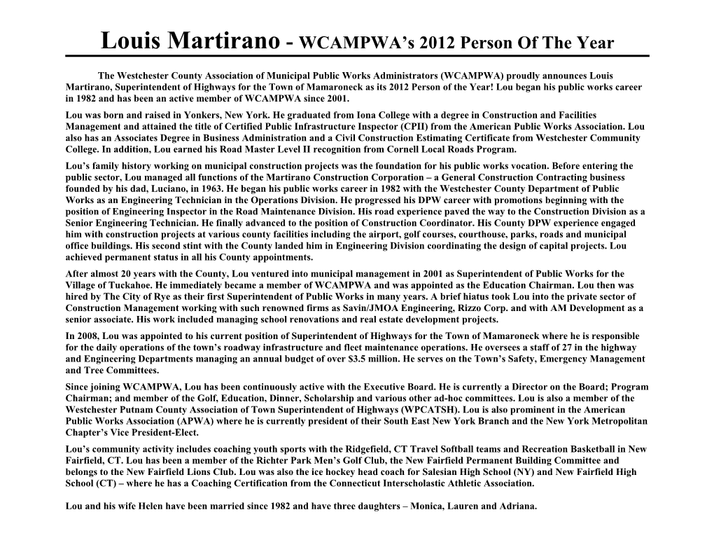 Louis Martirano, CPII