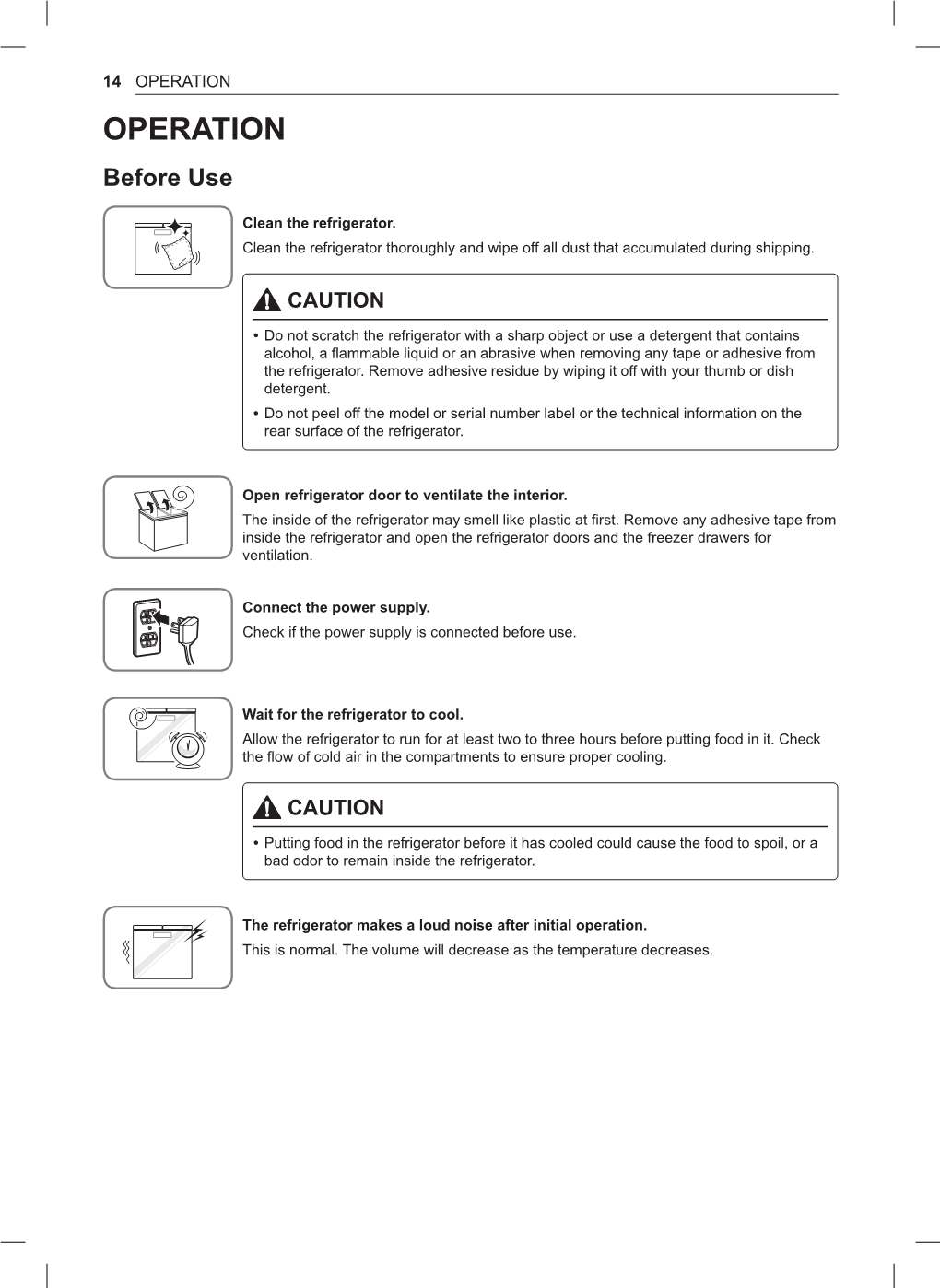 OPERATION OPERATION Before Use