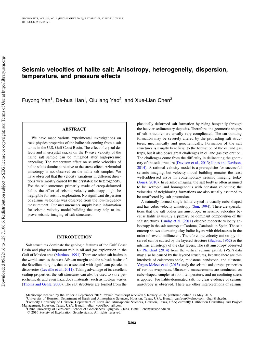 Seismic Velocities of Halite Salt: Anisotropy, Heterogeneity, Dispersion, Temperature, and Pressure Effects