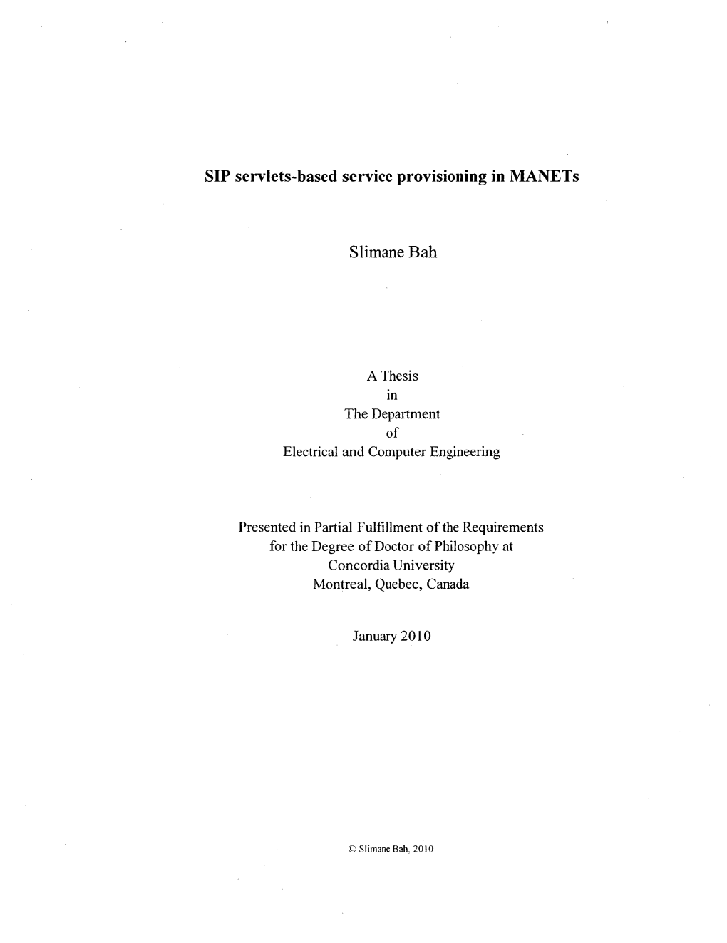 An Overlay Network for a Sip Servlets-Based Service Execution Environement in Manets 91