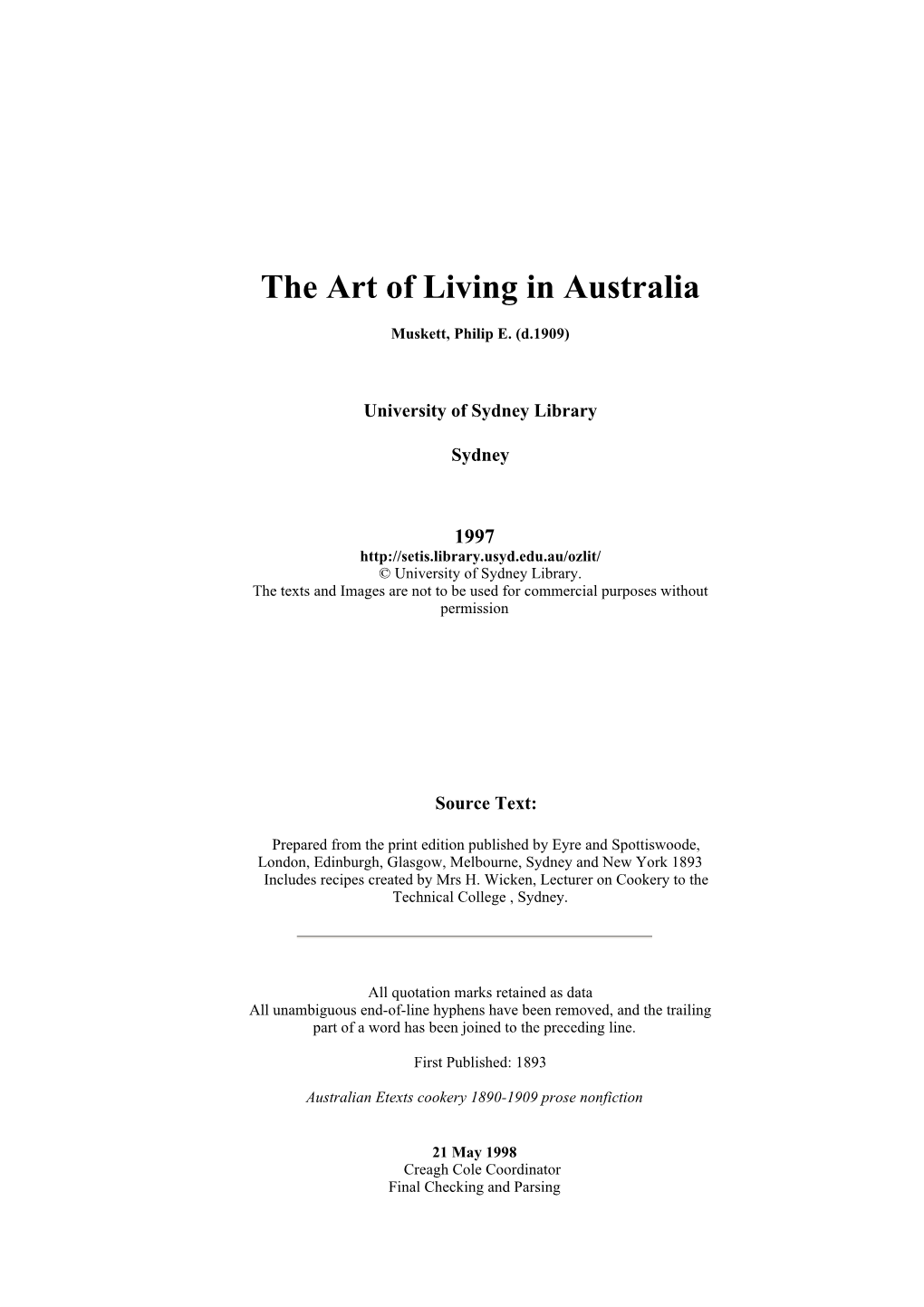 The Art of Living in Australia