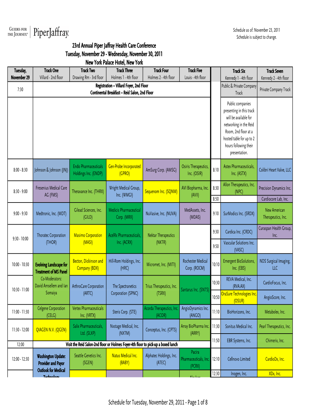 HC Schedule 11-23-11.Xlsm