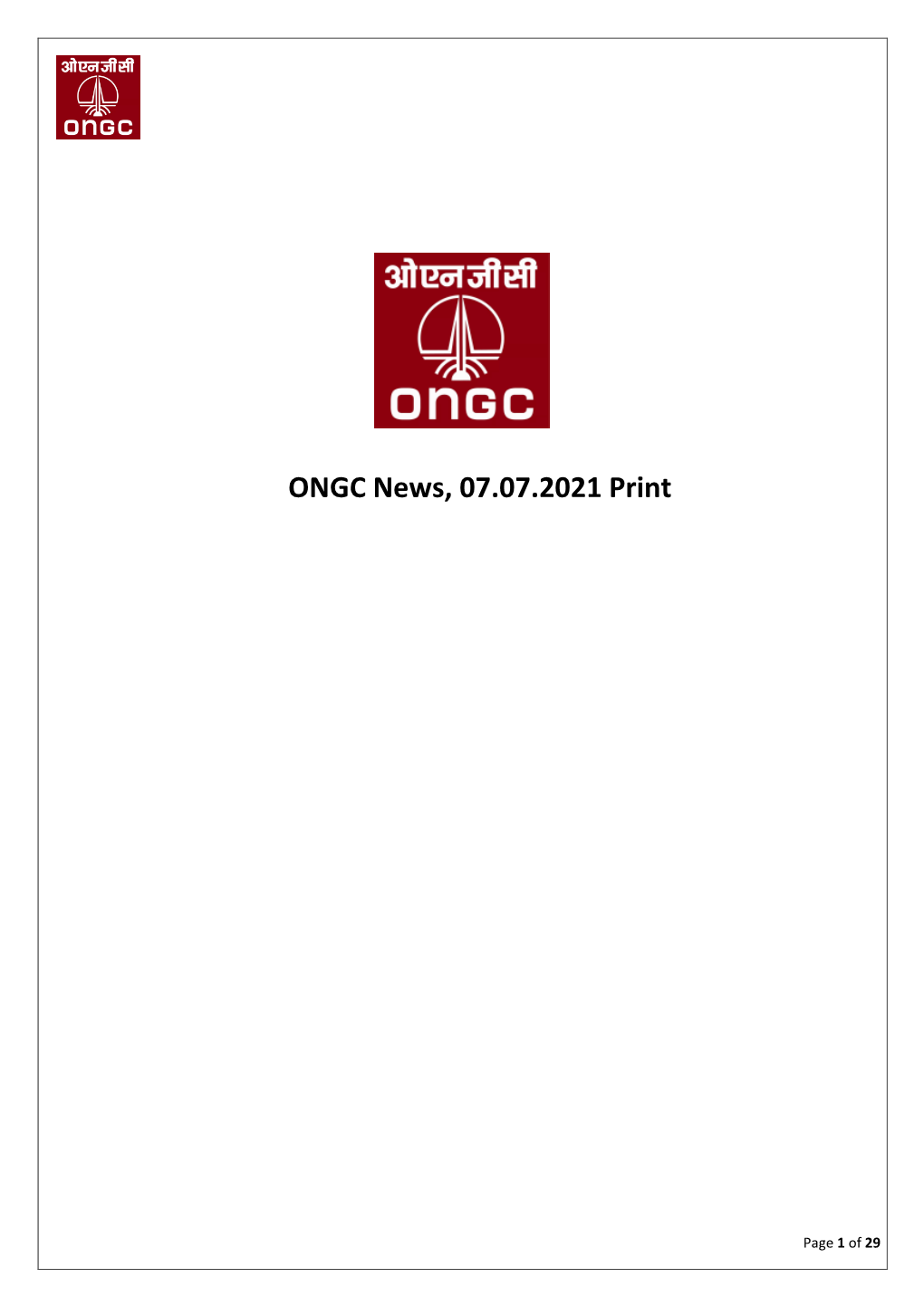 ONGC News, 07.07.2021 Print