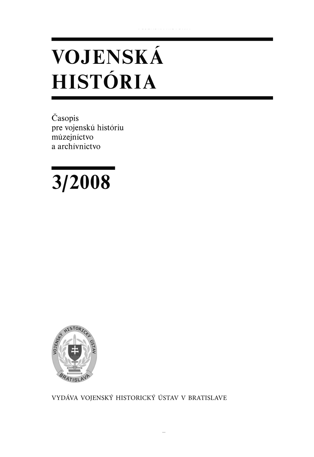 Vojenská História 3/2008