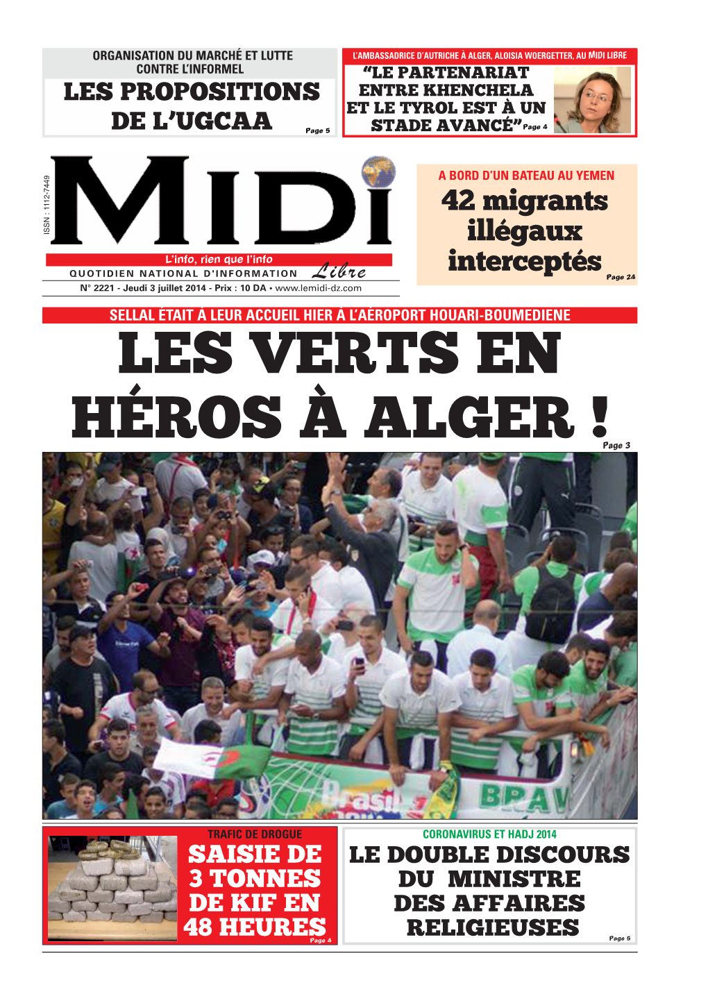 LES VERTS EN HÉROS À ALGER ! Page 3