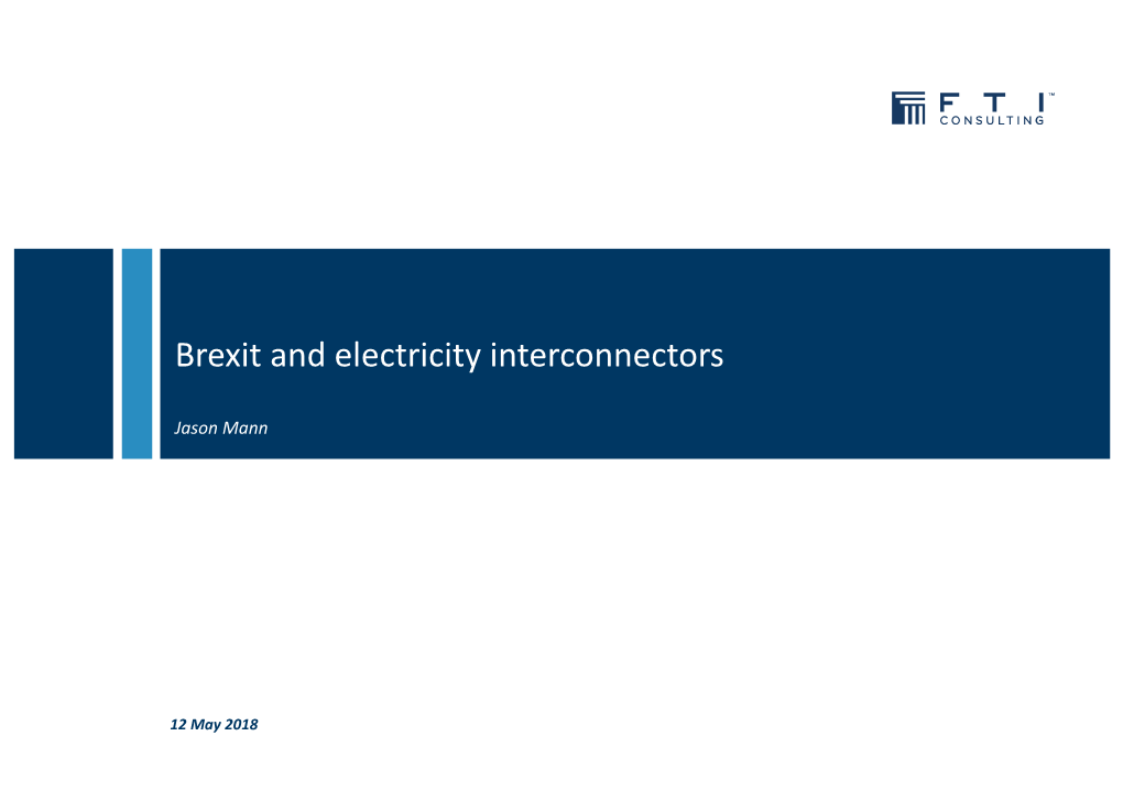 Brexit and Electricity Interconnectors