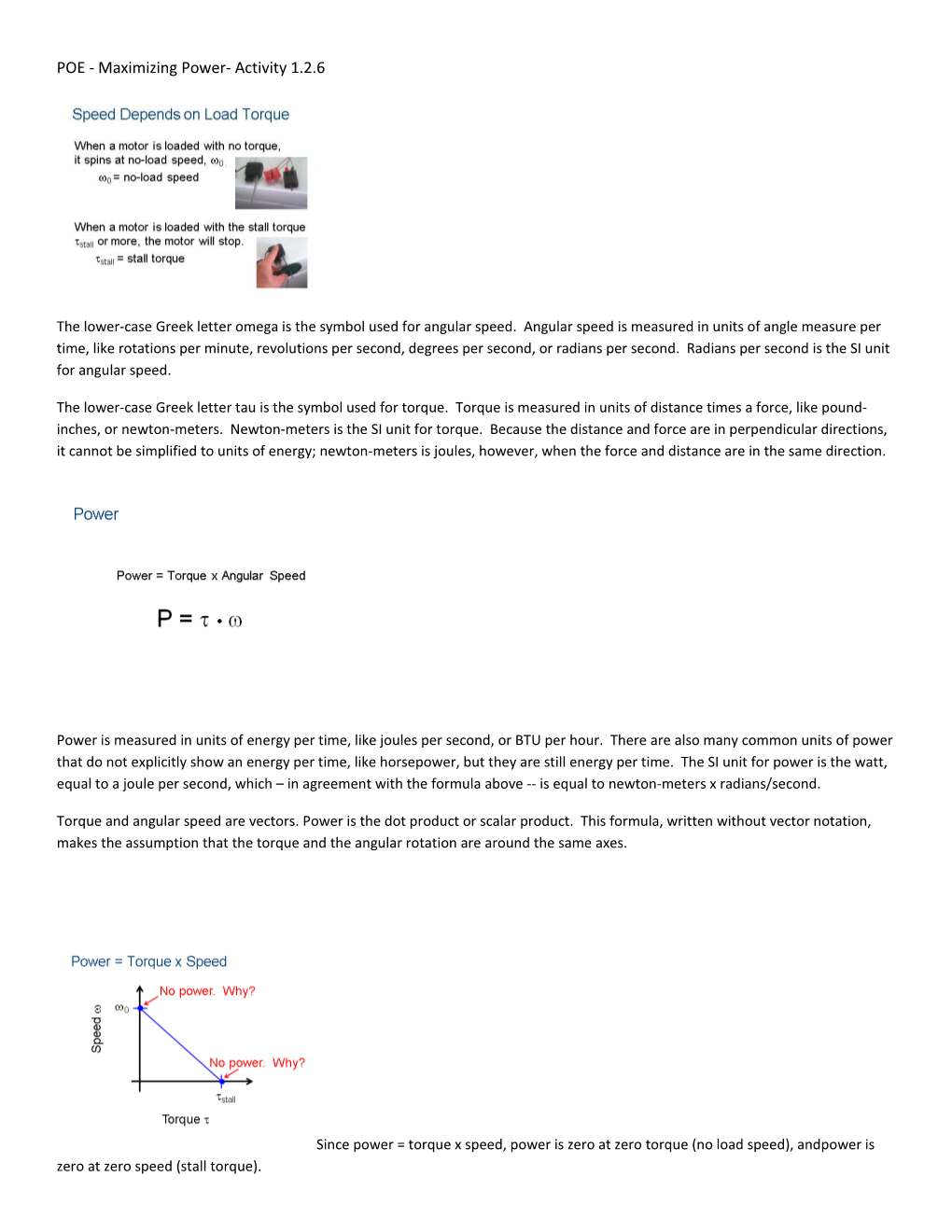 POE - Maximizing Power- Activity 1.2.6