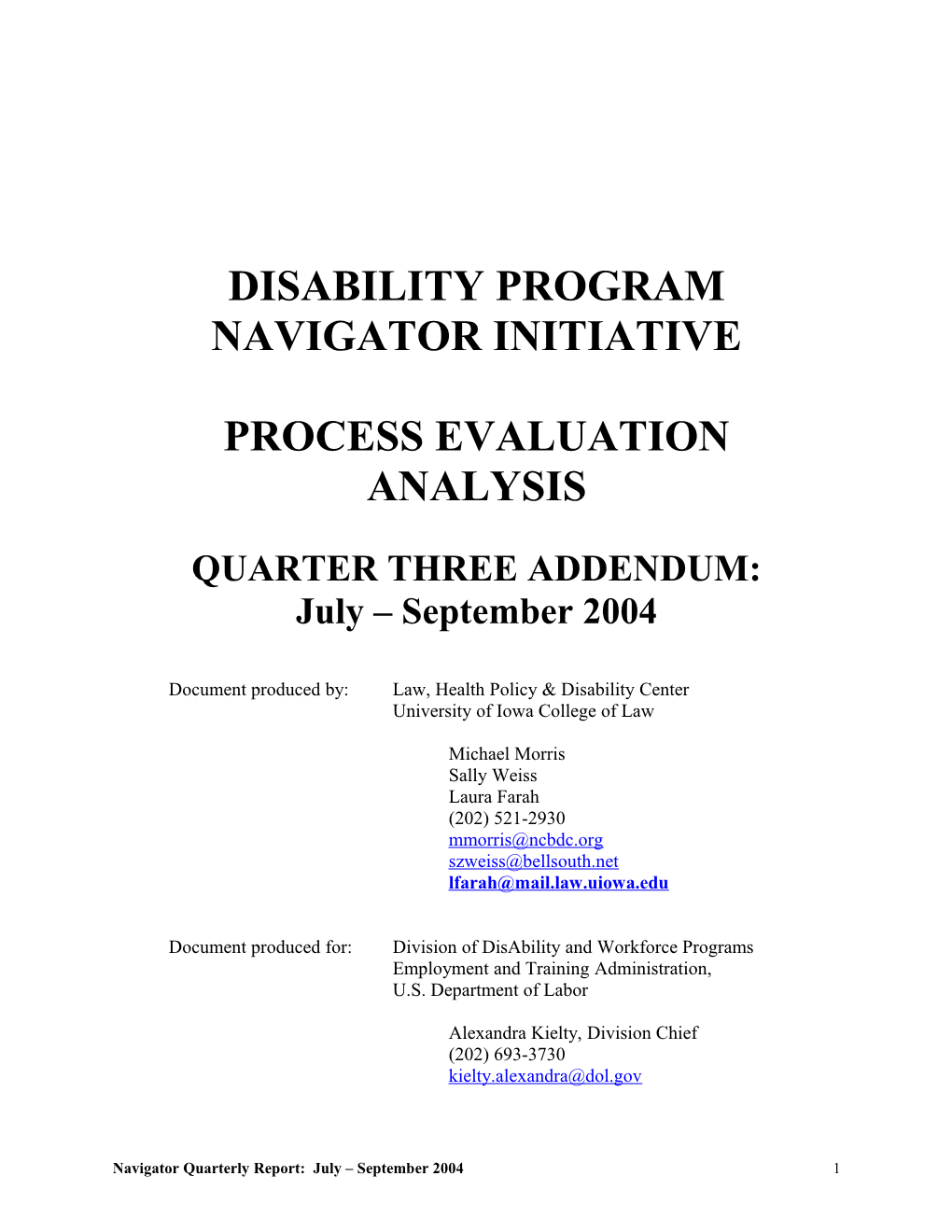 Disability Program Navigator Initiative