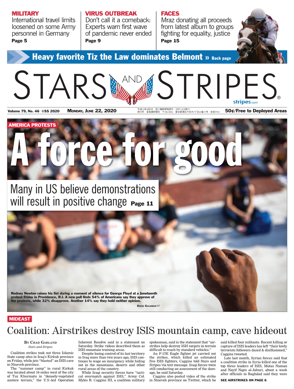 A Force for Good Many in US Believe Demonstrations Will Result in Positive Change Page 11