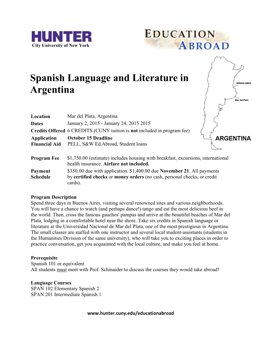 Spanish Language and Literature in Argentina