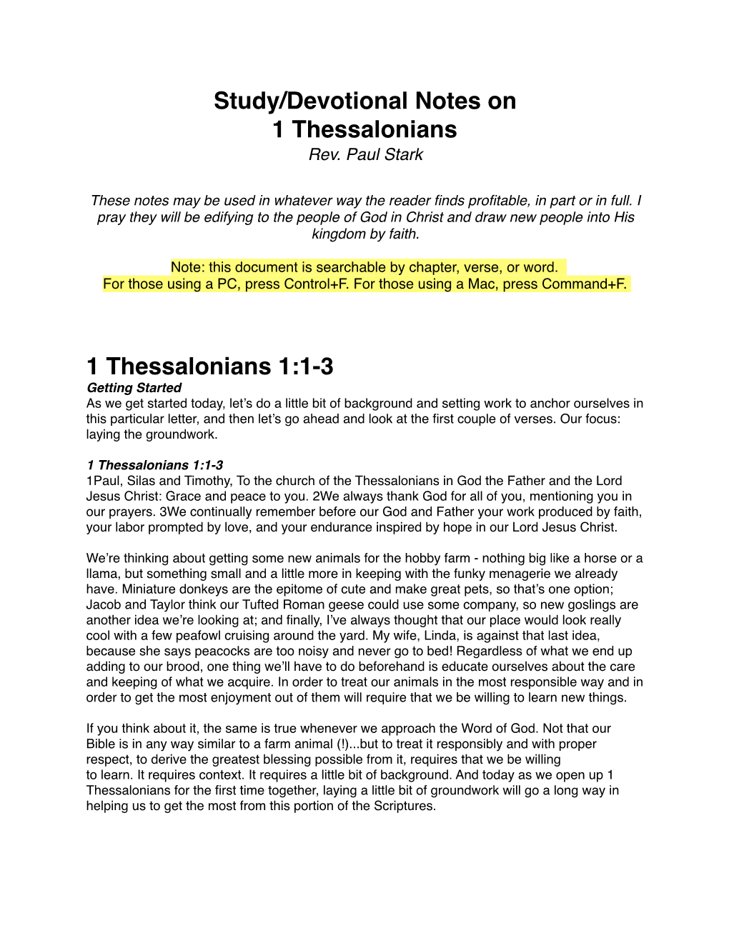 1 Thessalonians Rev