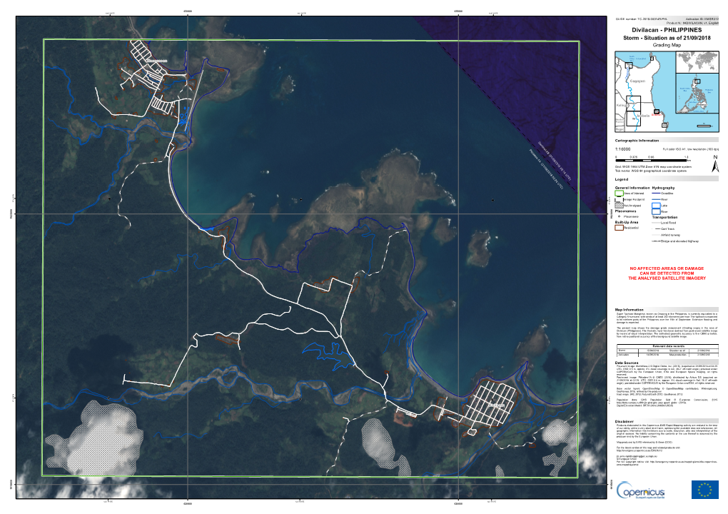 DIVILACAN, V1, English Divilacan - PHILIPPINES Storm - Situation As of 21/09/2018 Grading Map