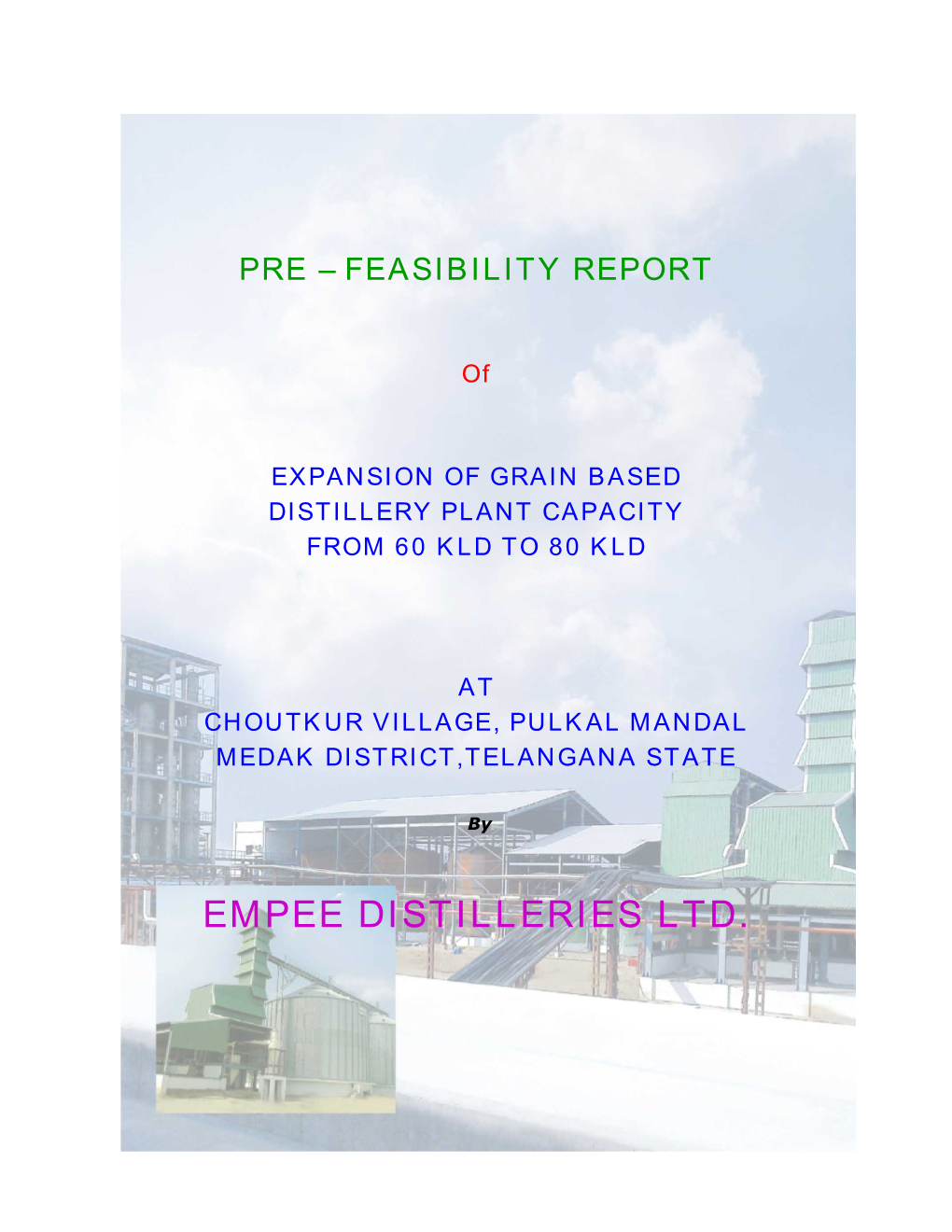 Empee Distilleries Ltd. Contents