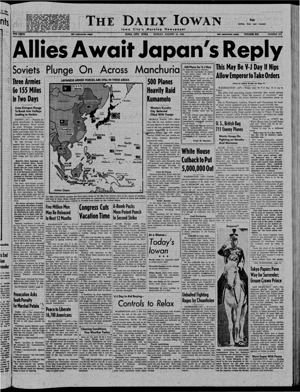 Daily Iowan (Iowa City, Iowa), 1945-08-12