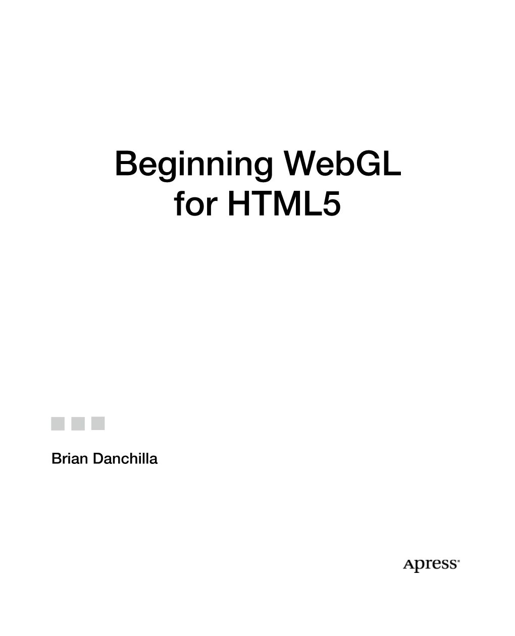 Beginning Webgl for HTML5
