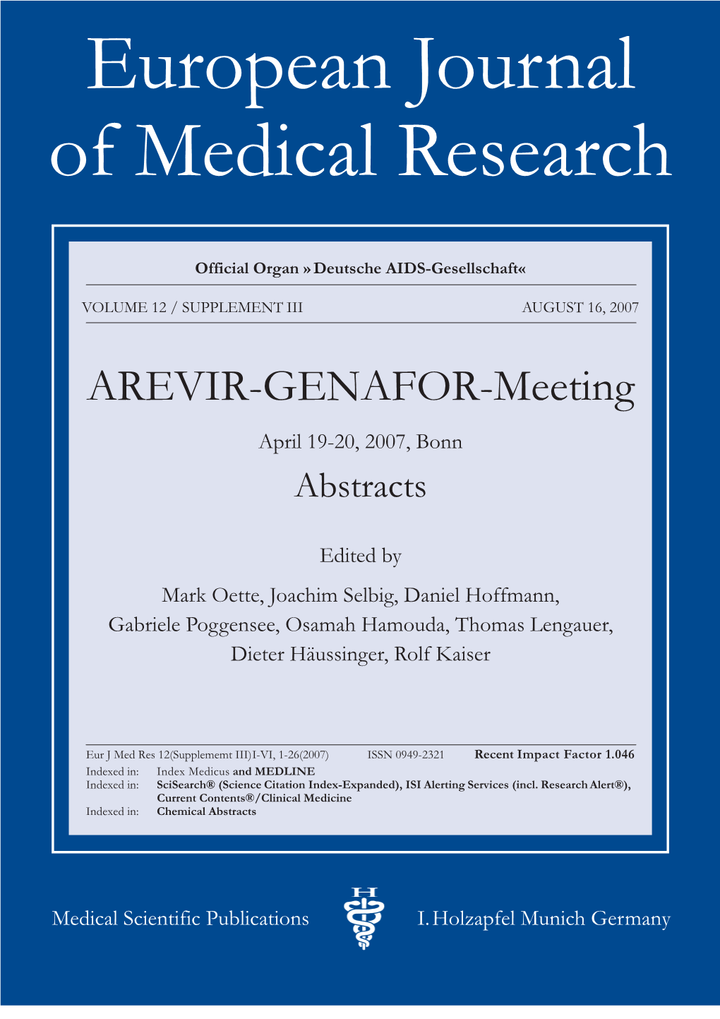 European Journal of Medical Research