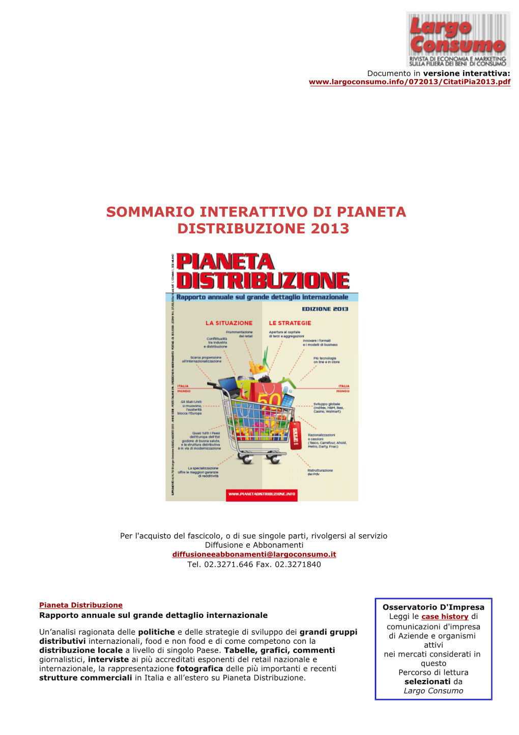 Pianeta Distribuzione 2013