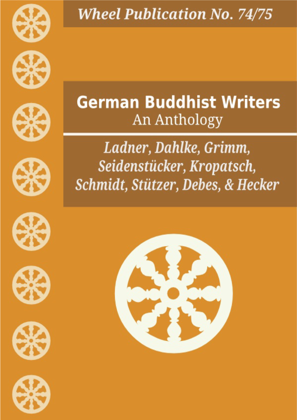 Wh 74/75. German Buddhist Writers an Anthology