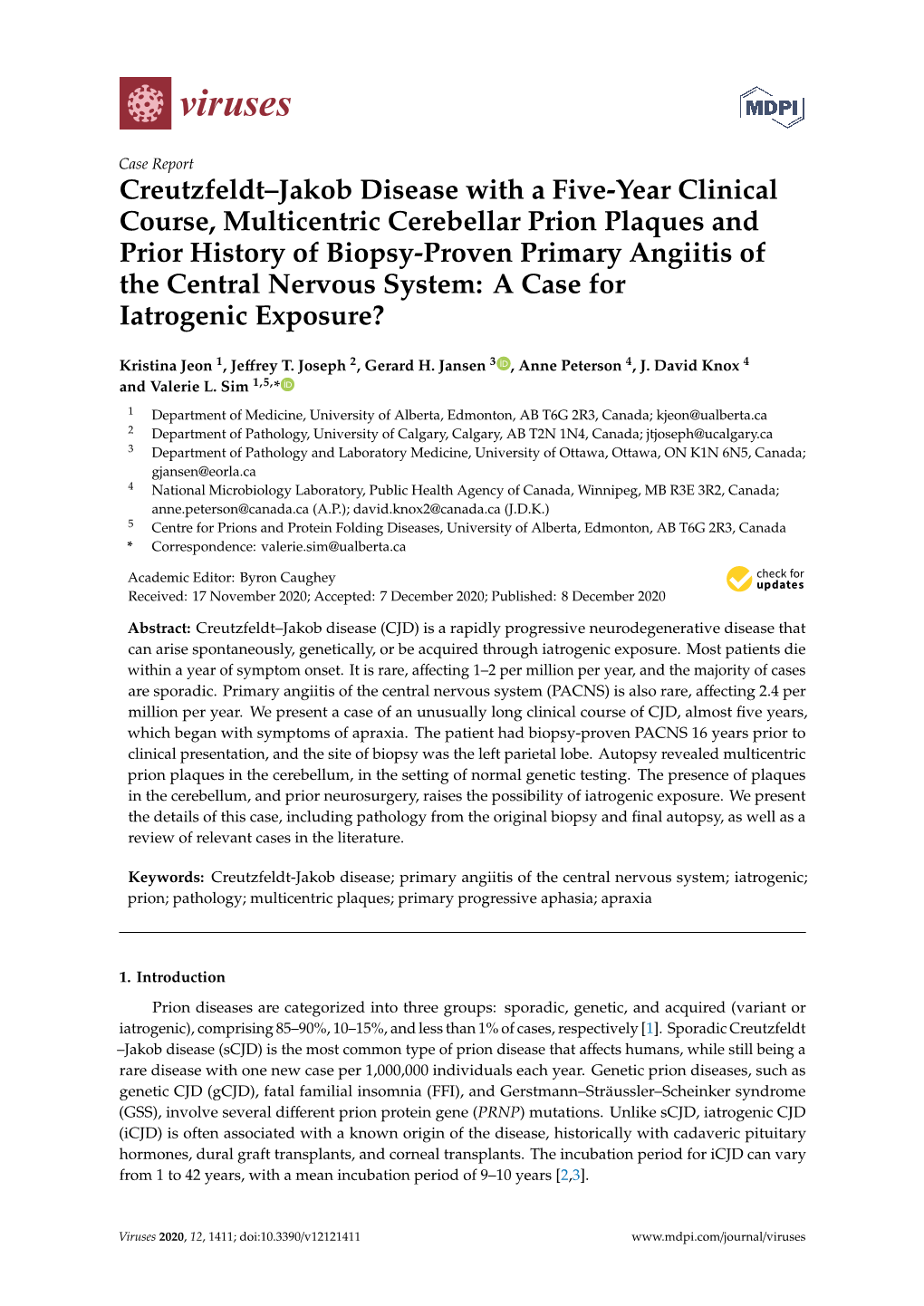 Creutzfeldt–Jakob Disease with a Five-Year Clinical Course