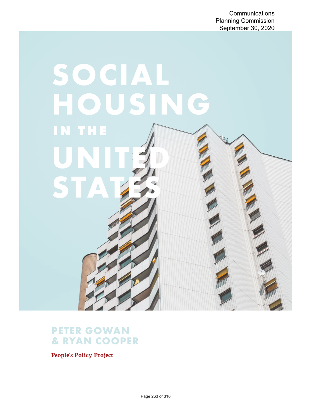 Social Housing United States