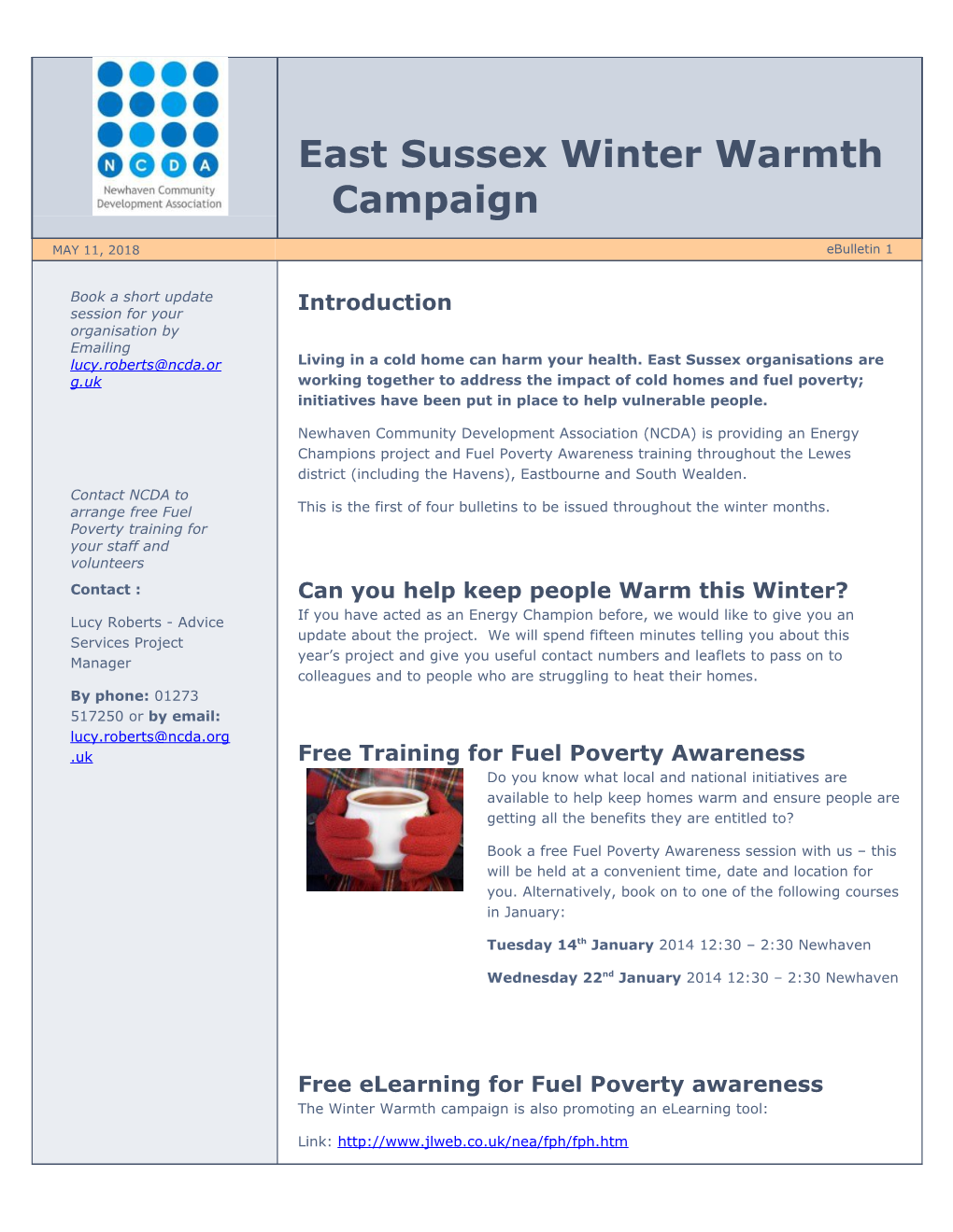 Can You Help Keep People Warm This Winter?