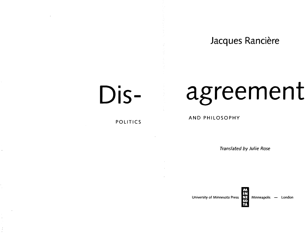 Dis- Agreement
