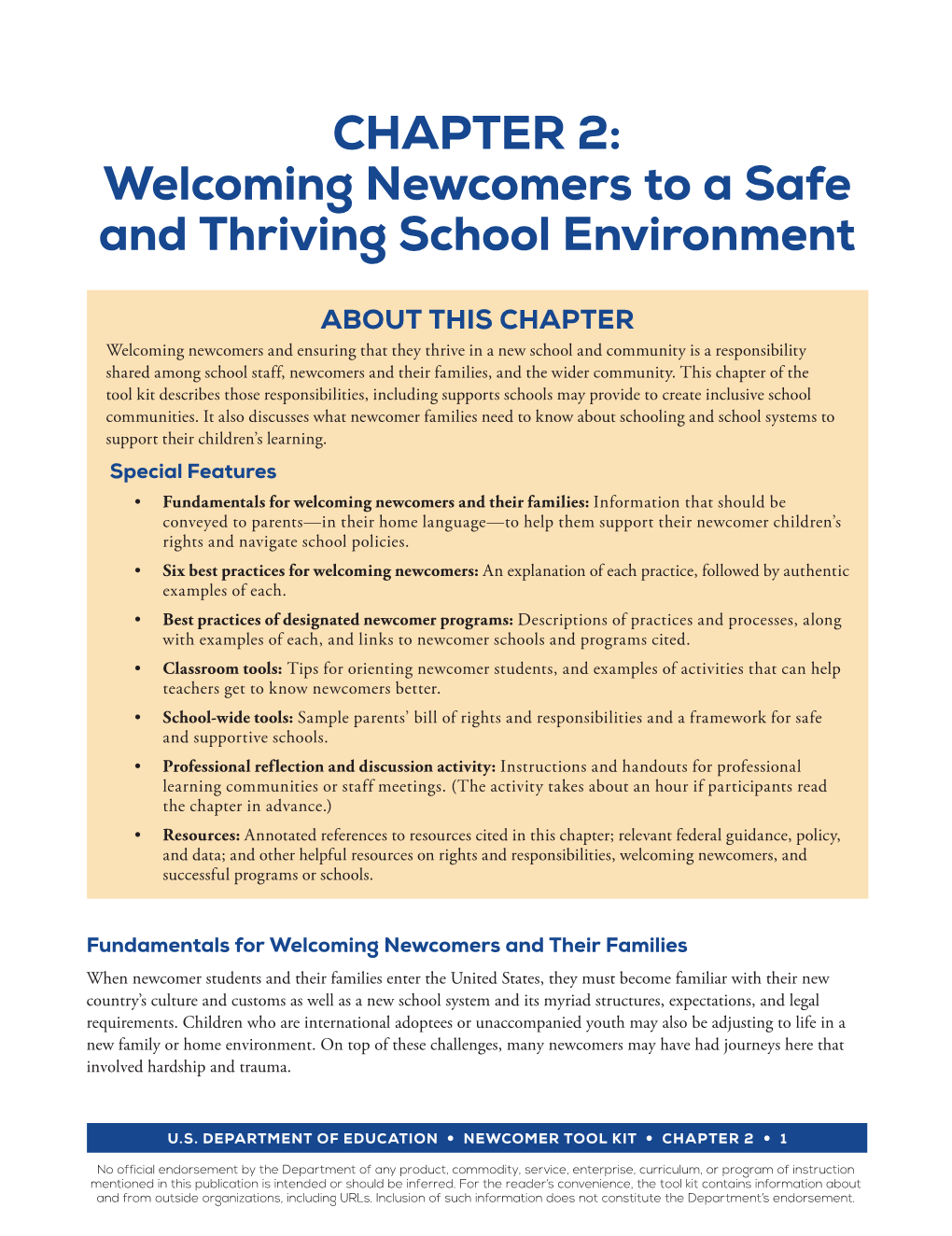 Newcomer Tool Kit Chapter 2 (PDF)