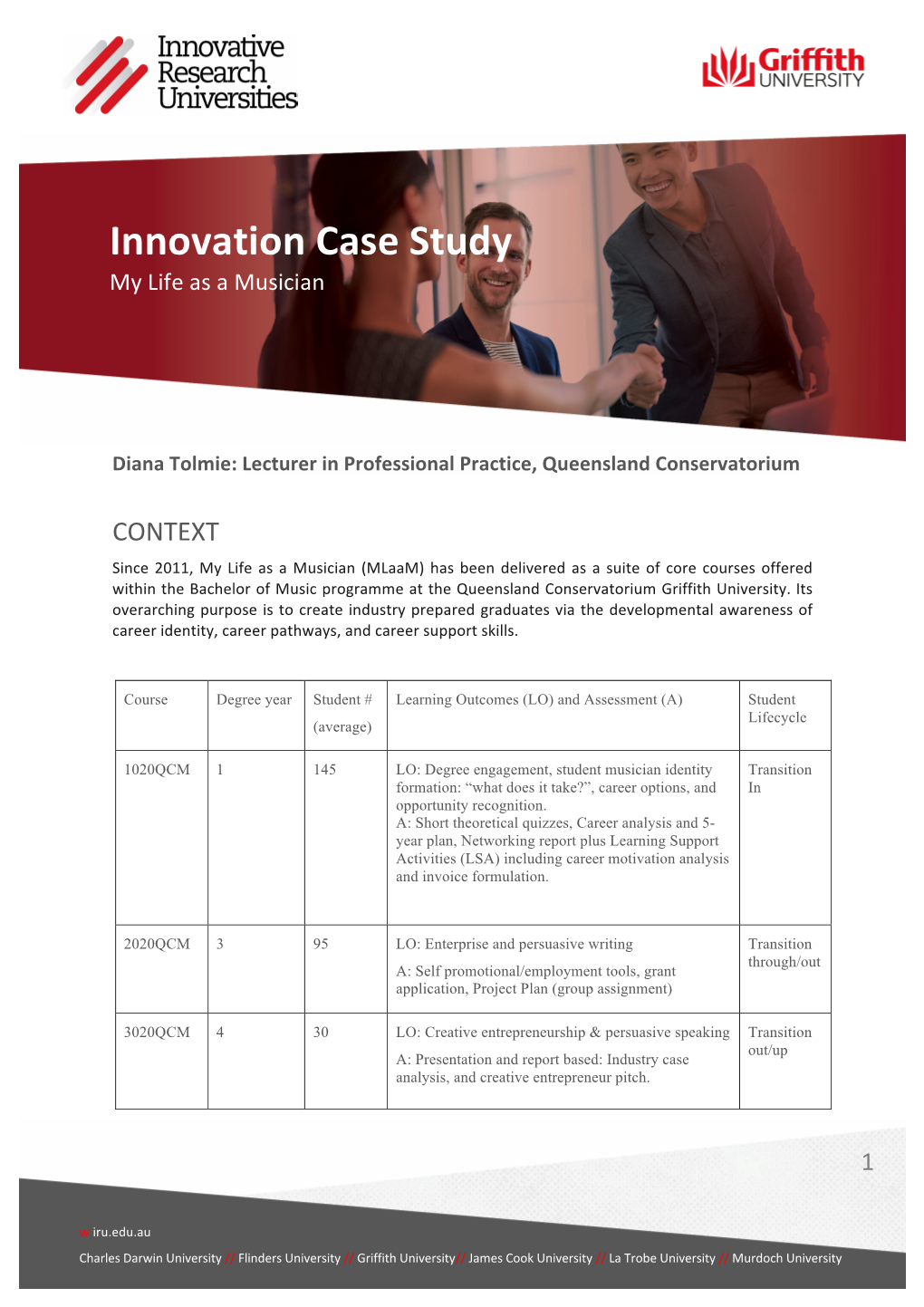 Innovation Case Study My Life As a Musician