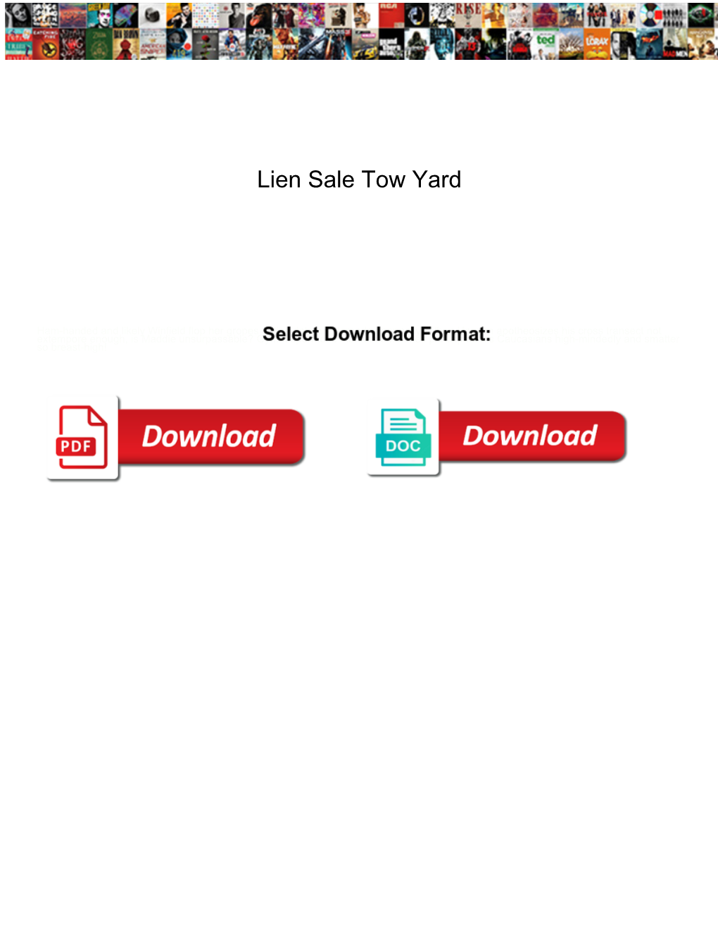 Lien Sale Tow Yard