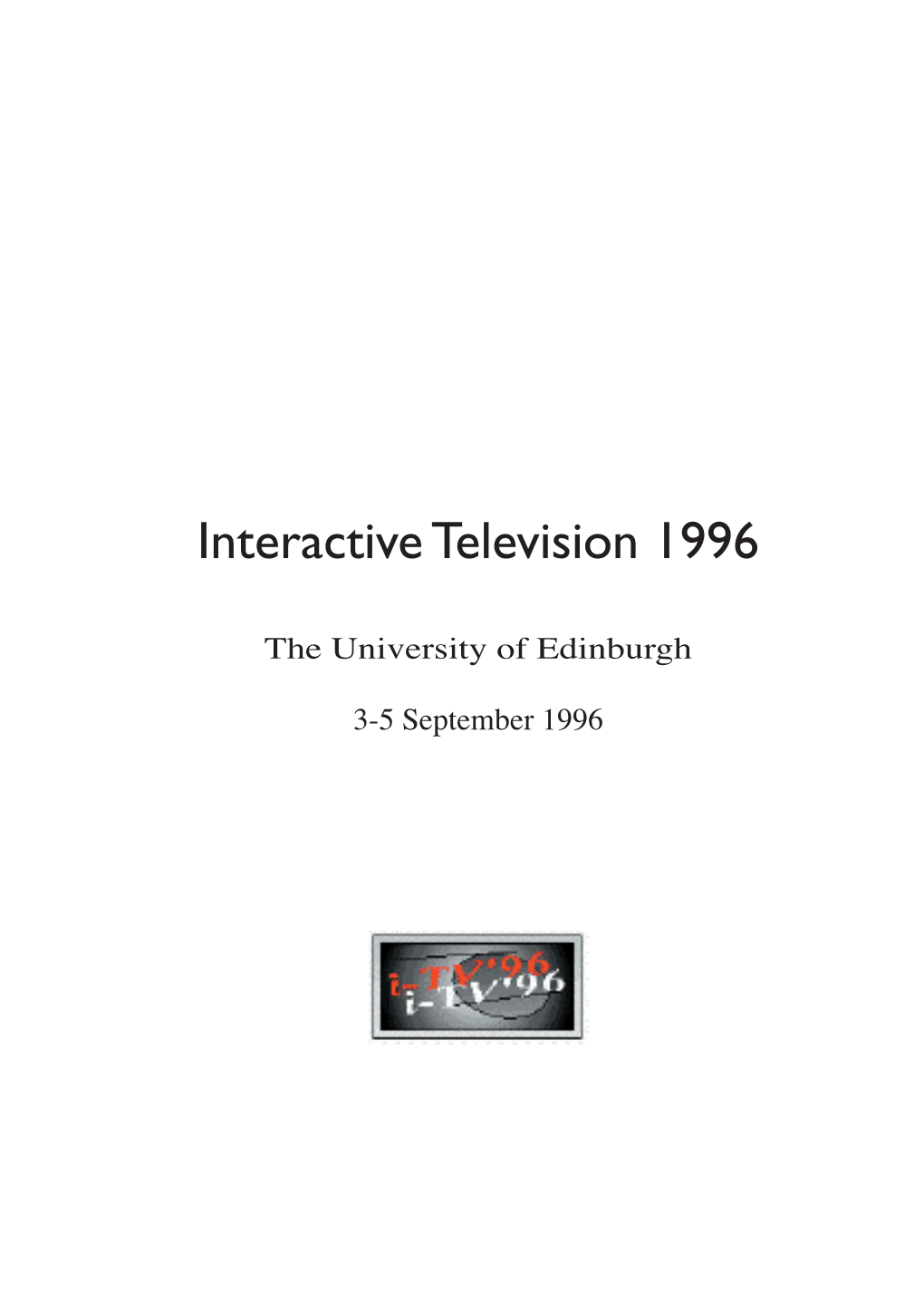 Interactive Television 1996